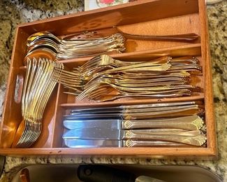 International Gold Flatware Set