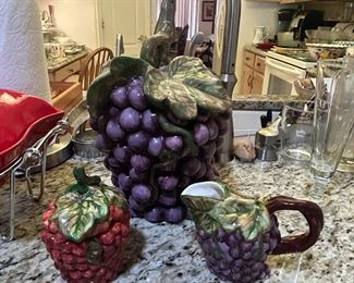 Sakura Grape Cookie Jar