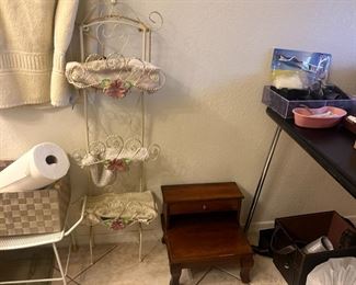 Vintage Bed Steps with Drawer