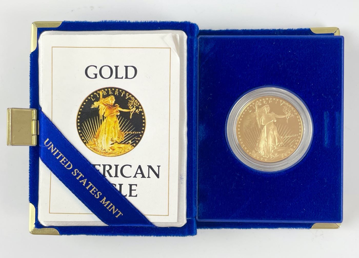 1986-W U.S. 91.6% Gold Eagle $50 1 Oz. Coin W/ Certificate Of Authenticity
