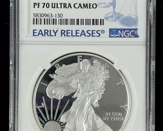 2020-W Early Releases American Eagle 99.9% Silver Coin PF 70 Ultra Camero NGC
