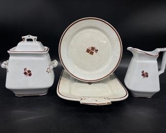 Early 19th Century English Tea Leaf Royal Stone China Wedgwood
