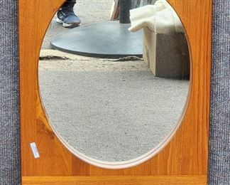 Pedersen & Hansen Viby J Mid Century Danish Modern MAde in Denmark Mirror On Stand
