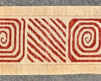Fantastic High Quality Designer Wool Red & Beige Modern Design Runner Rug
