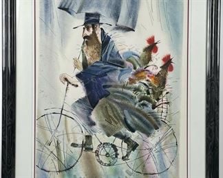 Framed, pencil signed Alexander Klevan ÒSpeeding PatriarchÓ 214/400 print
