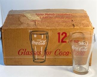11 Vintage Coca Cola 12 Oz Libbey Glasses in Original Box
