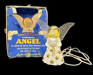 VTG Paramount Illuminated Christmas Angel Christmas Tree Topper
