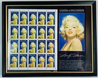 Vintage 1995 Legends of Hollywood Marilyn Monroe Stamp Plate - 20 Stamps
