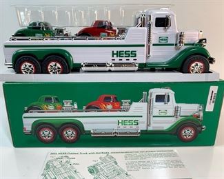2022 HESS Flatbed Truck With Hot Rods Electric Collectible Car Toy
