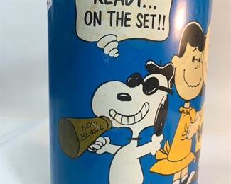 Vintage 1969 Charlie Brown Good Grief! Im a Star!! Metal Tin Waste Bin By United Feature Syndicate and Cheinco
