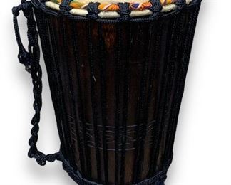 Hand Crafted Wooden Bougarabou Drum from Ghana
