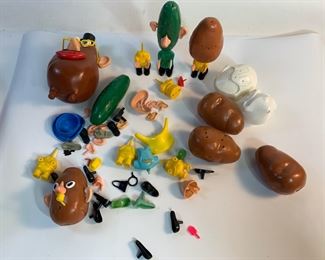 Vintage 1970 Mr. Potato Head and His Friend Kooky The Cucumber With Accessories - Includes Both Big and Small Mr. Potato Head
