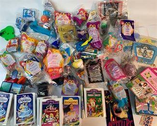 Collection of Vintage 1995-2000s Unopened McDonalds Meal Toys, Meal Boxes and More
