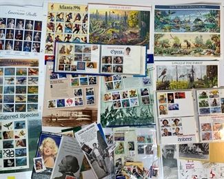 Collection of Vintage National & International Stamps - American Opera, Asian Countries, Love, Classic Dolls, Civil War and More Singular Stamps and Sheets
