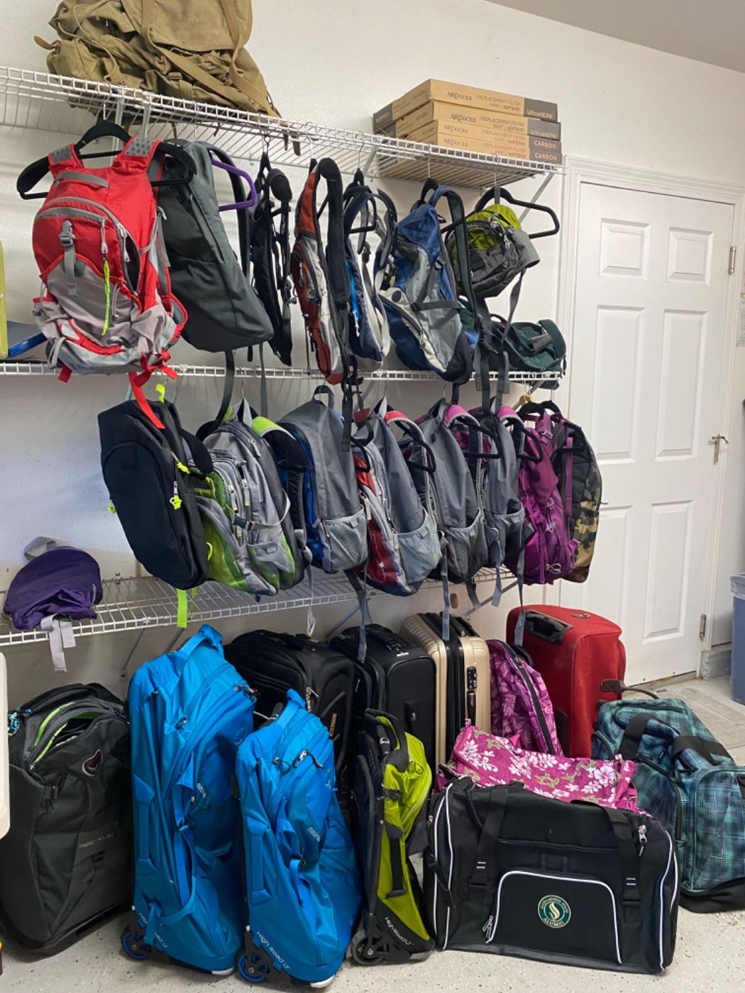 Osprey Back Packs and other great brands.