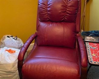 Leather Rocker Recliner - one of two that are available.