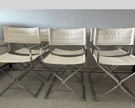 Set Of Six Midcentury Modern Robert Kjer Jacobson Style Directors Chairs, C. 1970