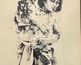 Moshe Gat (Israeli, 1935), Mother And Child, Lithograph, C. 1970