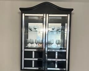Vintage Modern Hanging Cabinet In The Hollywood Regency Style, C. 1970s