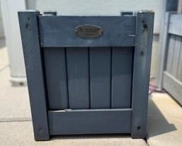 Blue Painted Square Planter By All Things Cedar