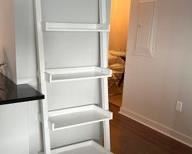 White Leaning Shelving Unit/Bookcase