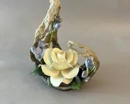 Monumental Boehm Flower: Pascali Rose With Freesia, Number 172, 1978