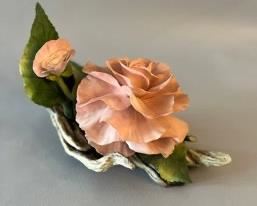 Boehm Porcelain Flower Sculpture By Roy Hartley: Begonia, Number 404, 1980