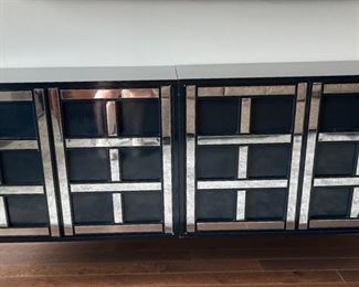 Vintage Modern Floating Wall Console Cabinet In The Hollywood Regency Style, C. 1970s