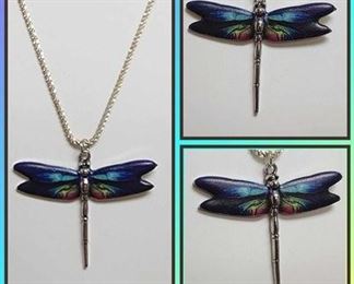 Colorful Dragonfly Necklace