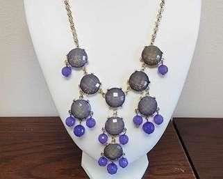 Faceted Chandelier Statement Necklace