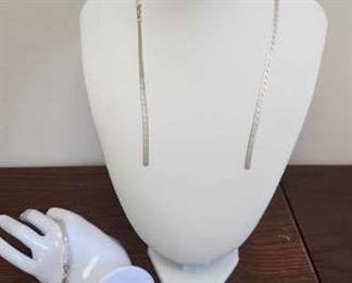 Herringbone Necklace Bracelet Set  Necklace Needs FIxed