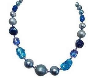 Japan Stamped Vintage Blue Necklace What a Beauty