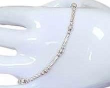 Link and Ball Sterling Silver Bracelet