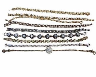 SIlver and Gold Colored Bracelets Mixed Lot