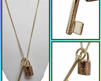 Victoria Secret Lock Key Long Necklace