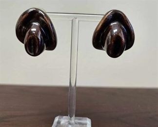 Western Cowboy Cowgirl Hat Earrings Ceramic  Glossy  Very unique 