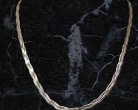 Woven Sterling Silver Necklace 8 grams