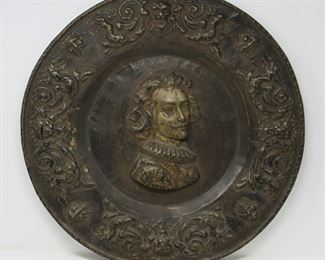 Antique metal repousse