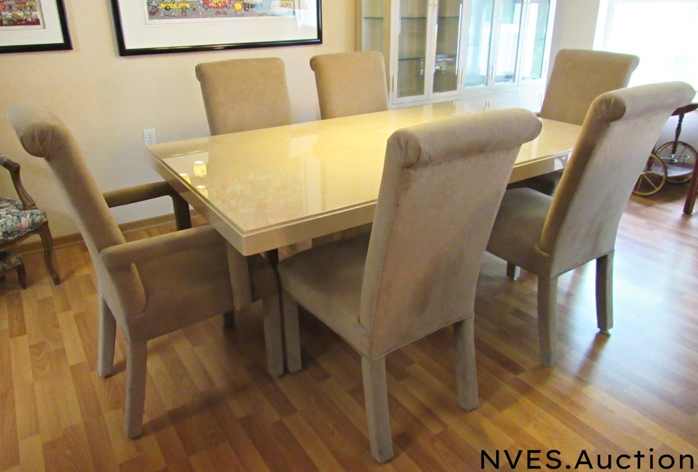 Italian Marble Table, one-piece luxury marble table top seated on one-piece marble base. RARE. From Dayton's Luxury Show Room