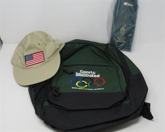 Official Olympic Sponsor Swag bag full of Olympic 1996 Memorabilia and pins