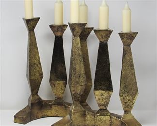 70s Gold tone candleabras
