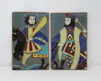 Art tile signed by artist