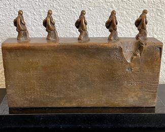 Walking The Walk Bronze 3 Of 20 By Darlis Lamb On Black Marble Base