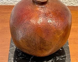Pomegranate Bronze 3 Of 50 By Darlis Lamb On Black Marble Base