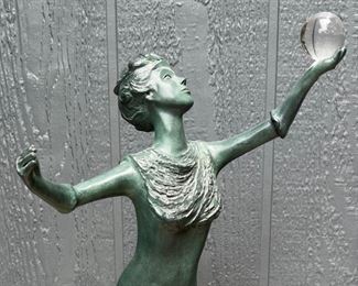 Star Seeker Bronze With Resin Ball 3 Of 8 By Darlis Lamb On Black Marble Base