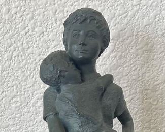 Brothers Green Bronze 2 Of 10 By Darlis Lamb On Black Marble Base