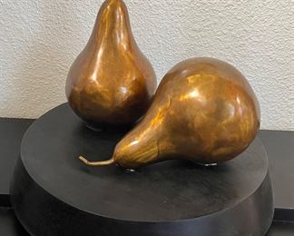 Bosc Duo Bronze 2 Of 30 By Darlis Lamb On Black Wood Lazy Susan Base