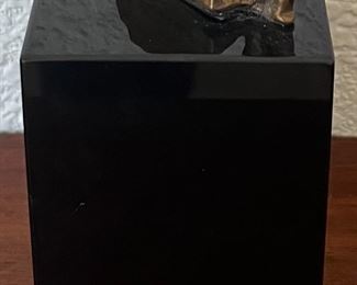 The Traveler Miniature Bronze 19 Of 100 By Darlis Lamb On Black Marble Base