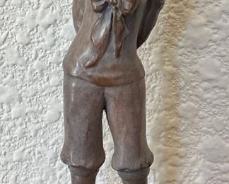 1984 Darlis Lamb 8" Bronze On Alabaster Base