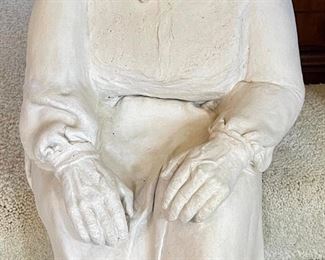 The Old Greeks Wife 28" Plaster Sculpture By Darlis Lamb